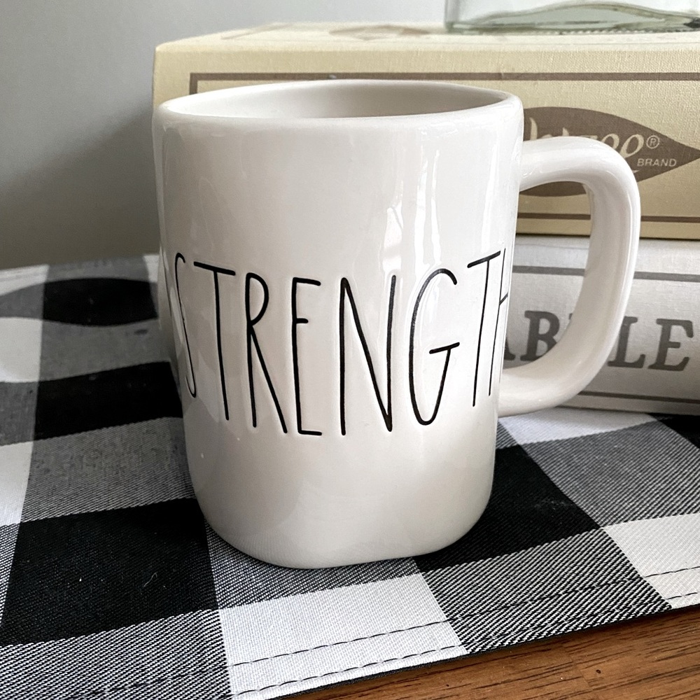 Rae Dunn “STRENGTH” coffee mug